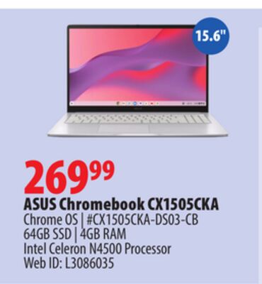 ASUS 15.6" Chromebook CX1505CKA