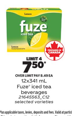 FUZE® ICED TEA BEVERAGES, 12x341 mL