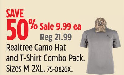Realtree Camo Hat and T-Shirt Combo Pack