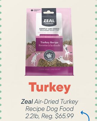 Zeal Air-Dried Turkey Recipe Dog Food