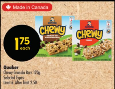 Quaker Chewy Granola Bars