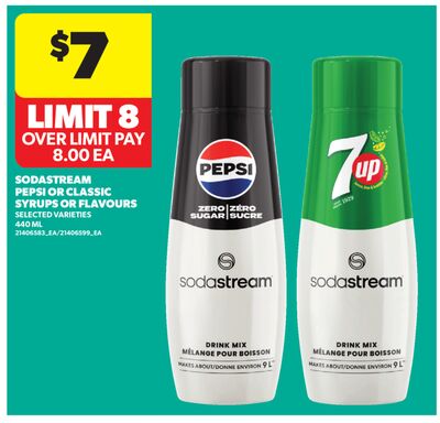 SODASTREAM PEPSI OR CLASSIC SYRUPS OR FLAVOURS, 440 ML