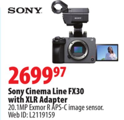 Sony Cinema Line FX30 with XLR Adapter
