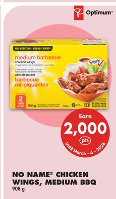 NO NAME® CHICKEN WINGS, MEDIUM BBQ, 908 G