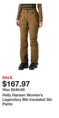 Helly Hansen Women's Legendary Bib Insulated Ski Pants