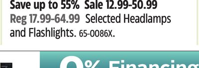 Selected Headlamps and Flashlights