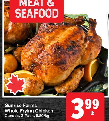 Sunrise Farms Whole Frying Chicken