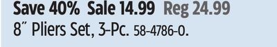 mastercraft 8˝ Pliers Set