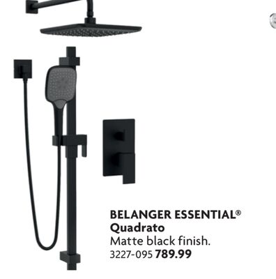 Quadrato shower faucet combo kits