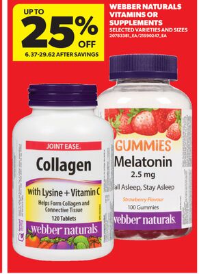 WEBBER NATURALS VITAMINS OR SUPPLEMENTS