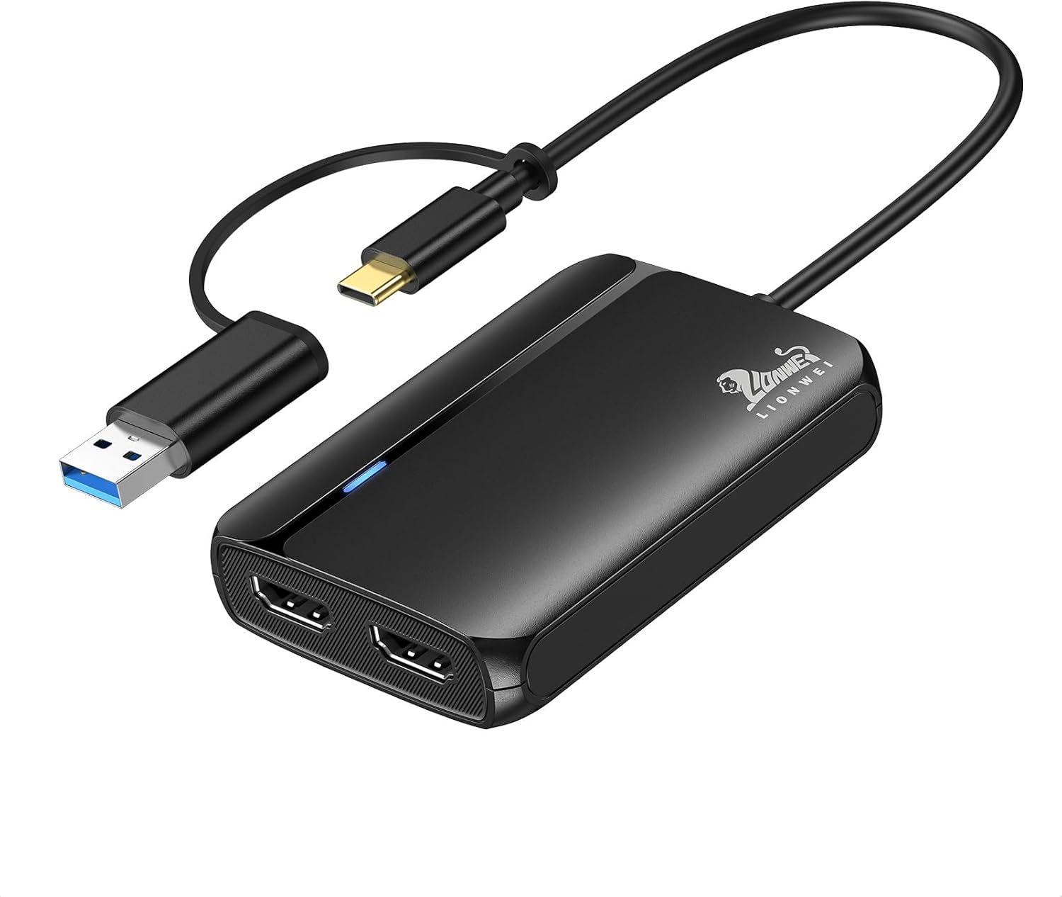 USB C to 2 HDMI Splitter Adapter - MacOS/Windows - $15.79 (47% off)