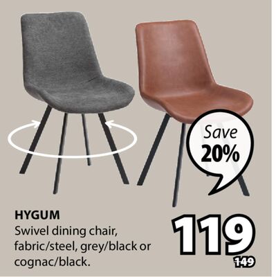 Hygum Swivel dining chair