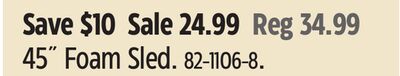 45˝ Foam Sled