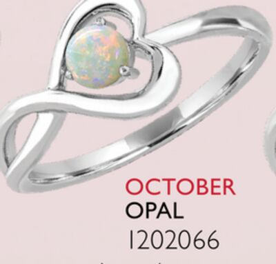 Sterling Silver Opal Infinity Heart Ring
