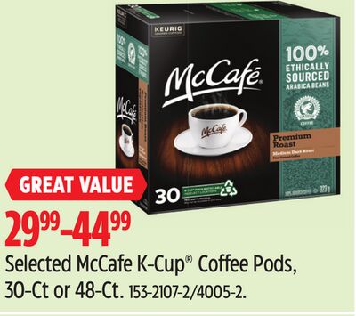 Selected McCafe K-Cup® Coffee Pods