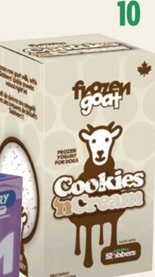 Big Country Raw Frozen Goat Cookies 'N Cream Frozen Yogurt Dog Treat
