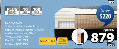 SCANDI OAK Spring Mattress