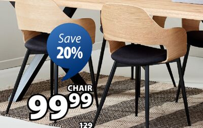 HVIDOVRE Dining chair, steel legs, natural or dark oak veneer