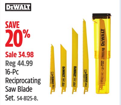 16-Pc Reciprocating Saw Blade Set