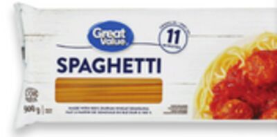 Great Value pasta 900 g or Catelli Garden Select pasta sauce 600 mL