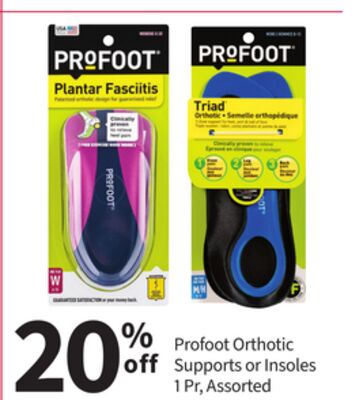 Profoot Orthotic Supports or Insoles