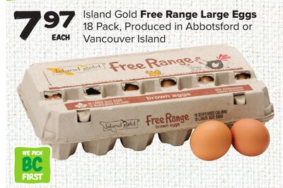 Island Gold Free Range Large Eggs