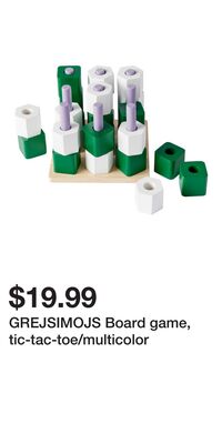 GREJSIMOJS Board game, tic-tac-toe/multicolor