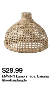 MÄVINN Lamp shade, banana fiber/handmade