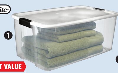 Sterilite Ultra Clear Tote with Latched Lid