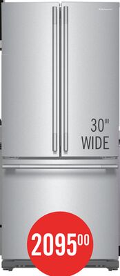 KitchenAid 20 Cu. Ft. 30" French Door Refrigerator - PrintShield® Stainless Steel - KRFF330SPS