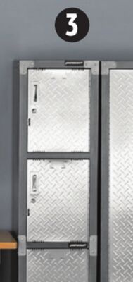 3-Door Locker with Shelves.