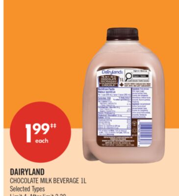 DAIRYLAND CHOCOLATE MILK BEVERAGE 1L