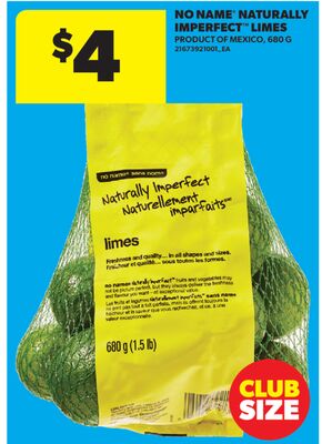 NO NAME® NATURALLY IMPERFECT™ LIMES, 680 G