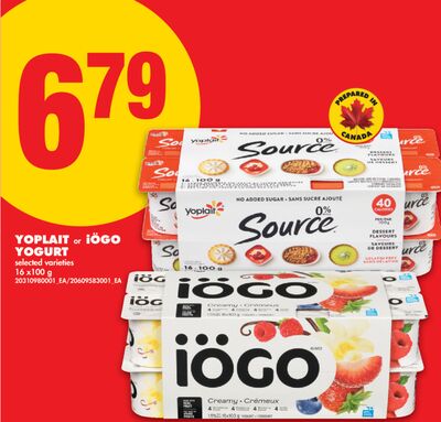 YOPLAIT or iÖGO YOGURT, 16 x100 g