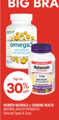 WEBBER NATURALS or GENUINE HEALTH NATURAL HEALTH PRODUCTS