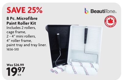 8 Pc. Microfibre Paint Roller Kit