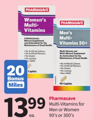 Pharmasave Multi-Vitamins for Men or Women