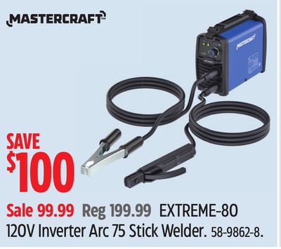 Mastercraft EXTREME-80 120V Inverter Arc 75 Stick Welder