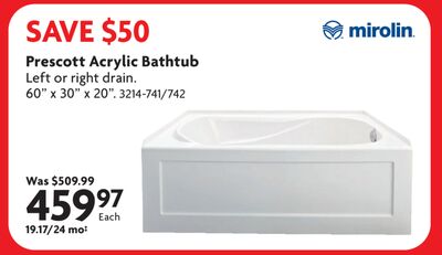 Prescott Acrylic Bathtub