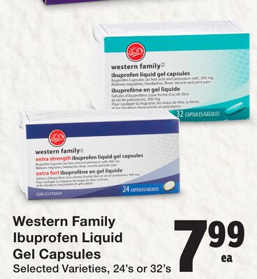 Western Family Ibuprofen Liquid Gel Capsules