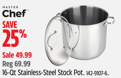 MASTER Chef 16-Qt Stainless-Steel Stock Pot
