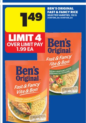 BEN'S ORIGINAL FAST & FANCY RICE, 132 G