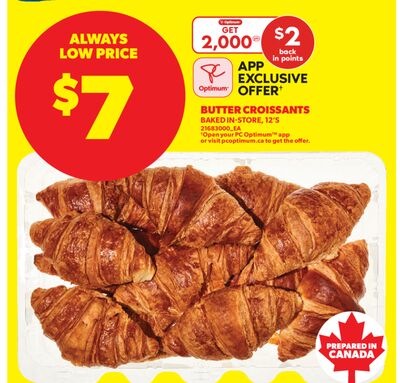 BUTTER CROISSANTS, 12' S
