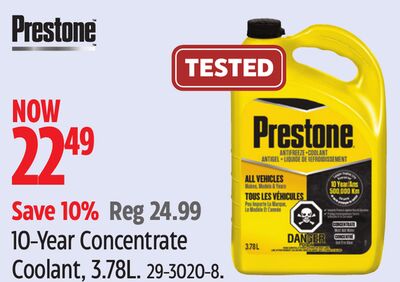 Prestone 10-Year Concentrate Coolant, 3.78L