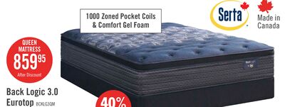 Serta Back Logic 3.0 Eurotop Plush Queen Mattress