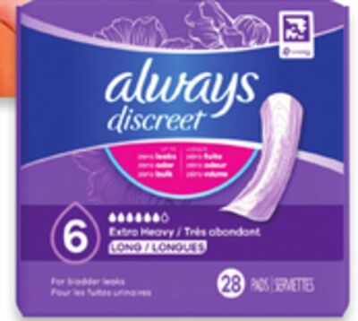 Always discreet underwear or pads