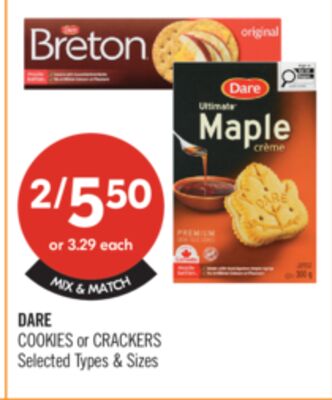 DARE COOKIES or CRACKERS