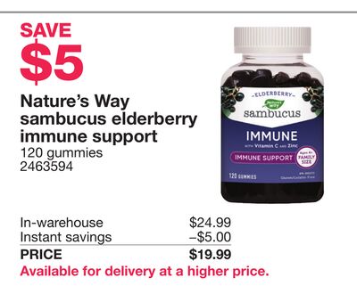 Nature's Way sambucus elderberry immune support
