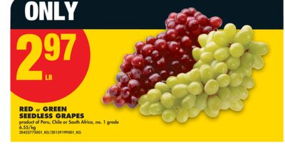 RED OR GREEN SEEDLESS GRAPES