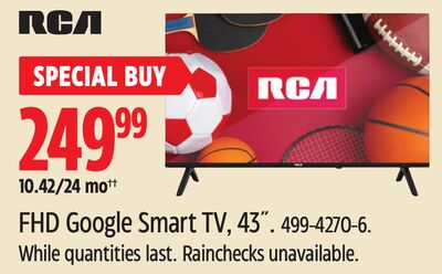 RCA FHD Google Smart TV, 43˝